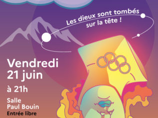 Affiche du spectacle musical de l'association Vivons-Le pour la Fête de la musique 2024 : Vivons-LEs jeux de l'Olympe !